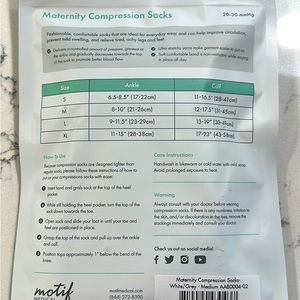 White maternity compression socks